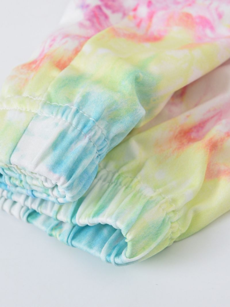 Piger Tie Dye Printede Leggings Yoga Bukser Børnetøj