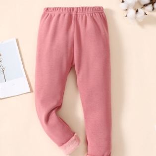 Vinter Nye Babypigers Bomuldsleggings Pink