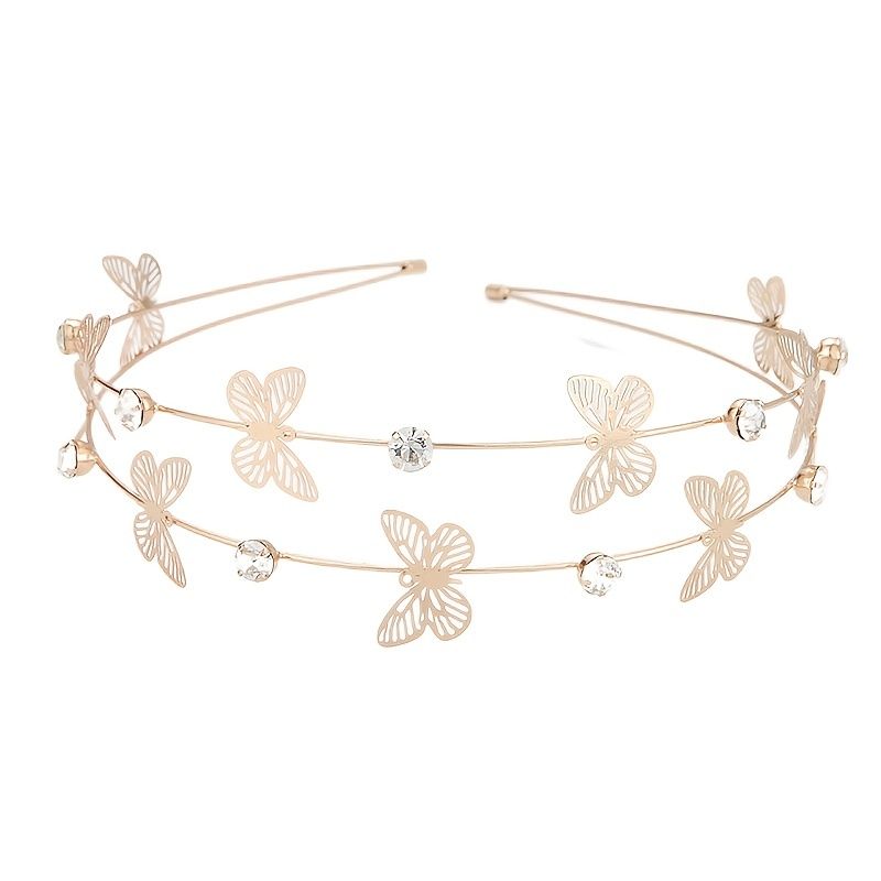 1 Stk Børnepiger Dobbeltlags Pandebånd Star Moon Butterfly Decor Hårbånd Hårtilbehør