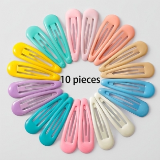 10 Stk Pigehårklemme Søde Candy Color Hårnåle Sideclips Hårtilbehør