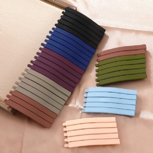 Candy Colors Hårspænder Til Piger Kvinder Simple Basic Søde Hårnåle Malet Farverige Mat Hårtilbehør Barrette 5 Stk/sæt