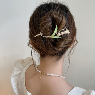 Elegant Hårklo Blåklokke Blomst Hårclips Hårtilbehør Frøspænde Hårnålekløer Clip Ornament Kvinder Piger