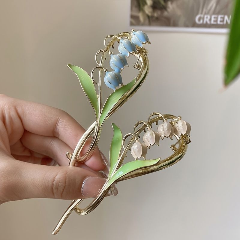 Elegant Hårklo Blåklokke Blomst Hårclips Hårtilbehør Frøspænde Hårnålekløer Clip Ornament Kvinder Piger