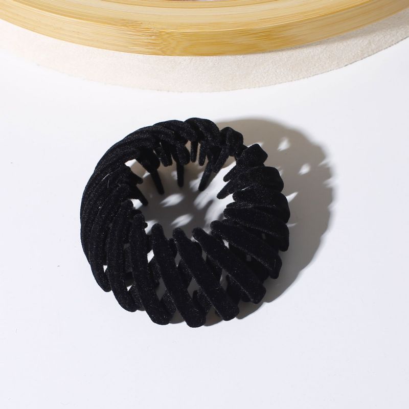 Fugleredeformede Hårspænder Fløjlsudvidelige Hårkloklemmer Vintage Udtrækkelig Hestehaleholder Hårnåle Bun Maker Clip Lazy Bird Nest Plate Hårtilbehør Til Kvinder Piger 1 Stk.
