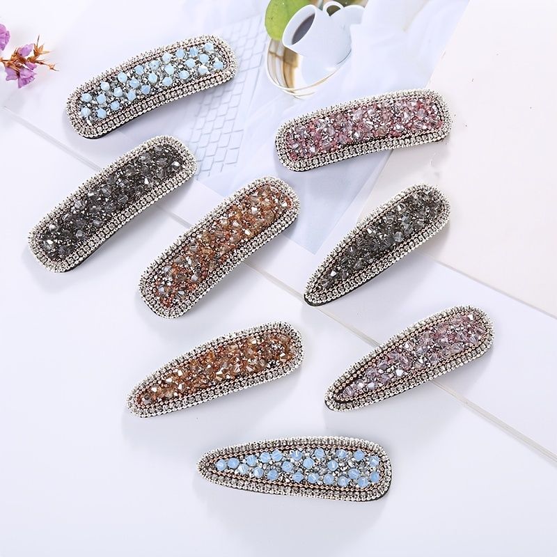 Glitter Rhinestone Hårspænder Til Kvinderhåndlavede Til Kvinder Hårtilbehør Til Til Fest Bryllup Daglige Gaver Til Piger