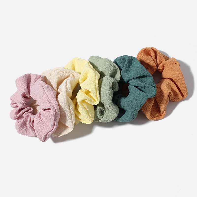 Hår Scrunchies Ensfarvet Elastisk Hårbånd 12 Stk Til Hårtilbehør Til Kvinder Eller Piger