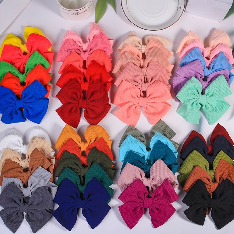Klassisk Hårsløjfe Ribbon Clip Holder Cheerbuer Til Piger Cheerleader Softball Billig Store Blanks Til Design Din Egen Custom Tilpas 5 Stk.