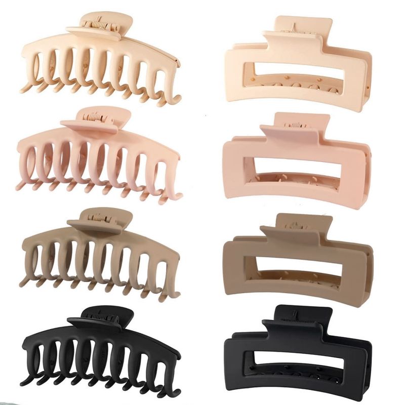 Kløclips Hårspænder Til Kvinder Og Piger Stærkt Hold Matte Klohårklipper Til Tykt Hår & Tyndt Hår 90'er Vintage Kæbeclips