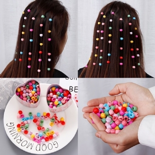 Mini Hair Claw Clips Rainbow Beads Clip Til Børn Piger Kvinder Små Farverige Plastik Kæbe Klip Mode Hår Tilbehør Til