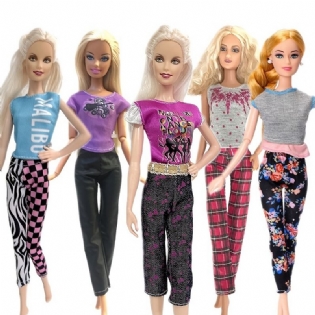 Mode Daglig Afslappet Sport Top Bluse Nederdel Bukser Kjole Til Barbie Doll Shop Tilbehør