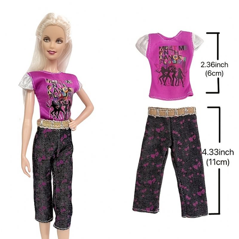 Mode Daglig Afslappet Sport Top Bluse Nederdel Bukser Kjole Til Barbie Doll Shop Tilbehør