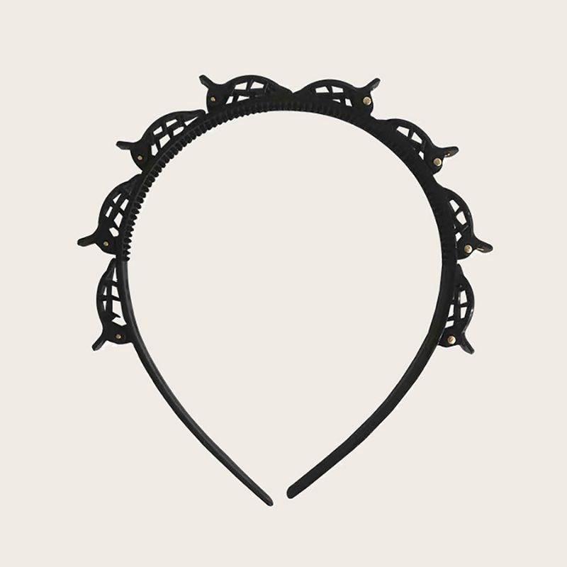 Mode Dobbeltlagsbånd Twist Flet Pandebånd Hårnåle Hårkloclips Black Magic Double Bangs Frisure Hår Twister Hårværktøj Hårtilbehør Til Kvinder Piger
