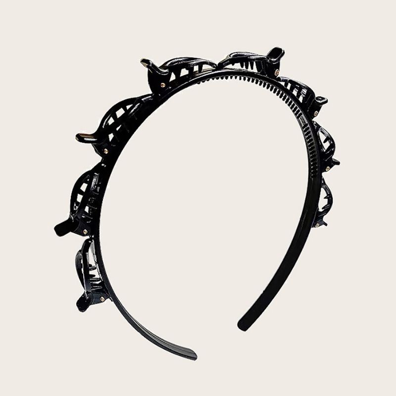 Mode Dobbeltlagsbånd Twist Flet Pandebånd Hårnåle Hårkloclips Black Magic Double Bangs Frisure Hår Twister Hårværktøj Hårtilbehør Til Kvinder Piger