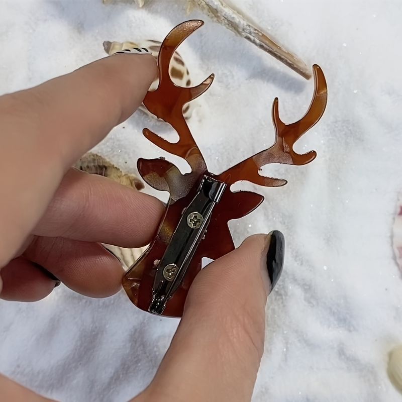 Piger Sød Akryl Vivid Sika Deer Pin Til Tøj Jeans Julefest Tilbehør
