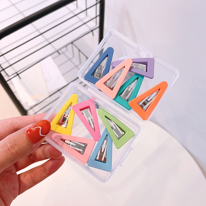 Snap Hårspænder Til Piger Kvinder Metal No Slip Candy Color Mat Hårnåle Modetilbehør 10 Stk.
