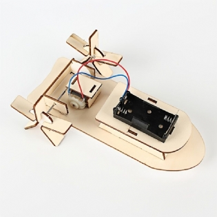 Student Diy Steamer Scientific Invention Kit Gør-det-selv-teknologi Produktionsbåd Småbørn Drenge Håndlavet Videnskabeligt Eksperiment Materialetaske