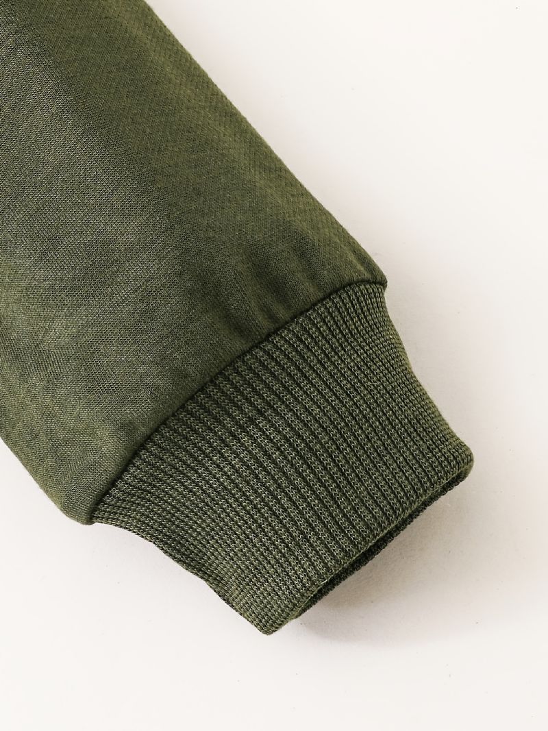 Afslappet Hættetrøje Til Drenge Med Slogan + Camo-bukser Til Efterår Og Vinter Nyt Børnetøj