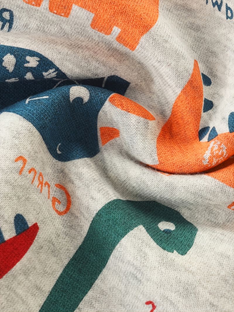 Baby Drenge Hættetrøje Dinosaur Print Langærmet Sweater