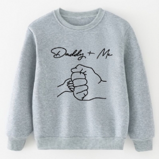 Børn Drenge Casual Grafisk Mønster Rundhals Langærmet Sweatshirt Børnetøj