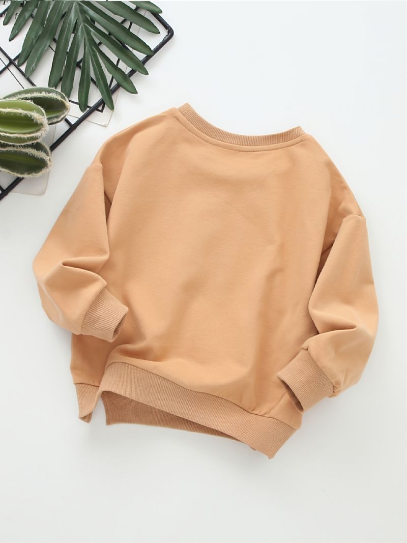 Børn Drenge Dinosaur Print Rundhals Langærmet Sweatshirt