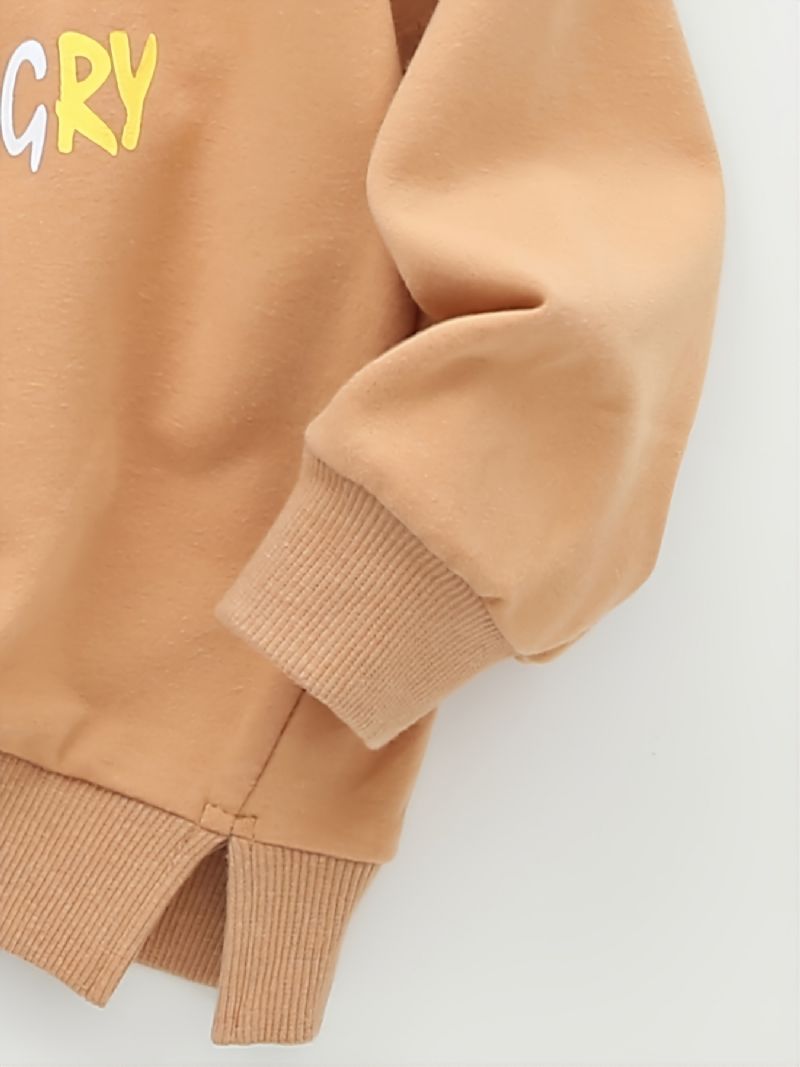 Børn Drenge Dinosaur Print Rundhals Langærmet Sweatshirt
