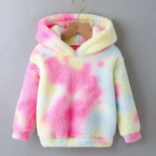 Børne Tie Dye Fleece Hættetrøje Efterår & Vinter Børnetøj