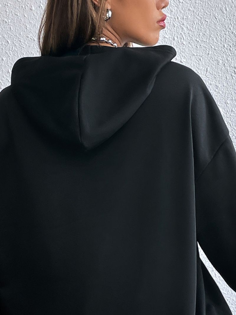 Damesweatshirt Casual Hooded Anime Piger Print Mode Løs Hættetrøje