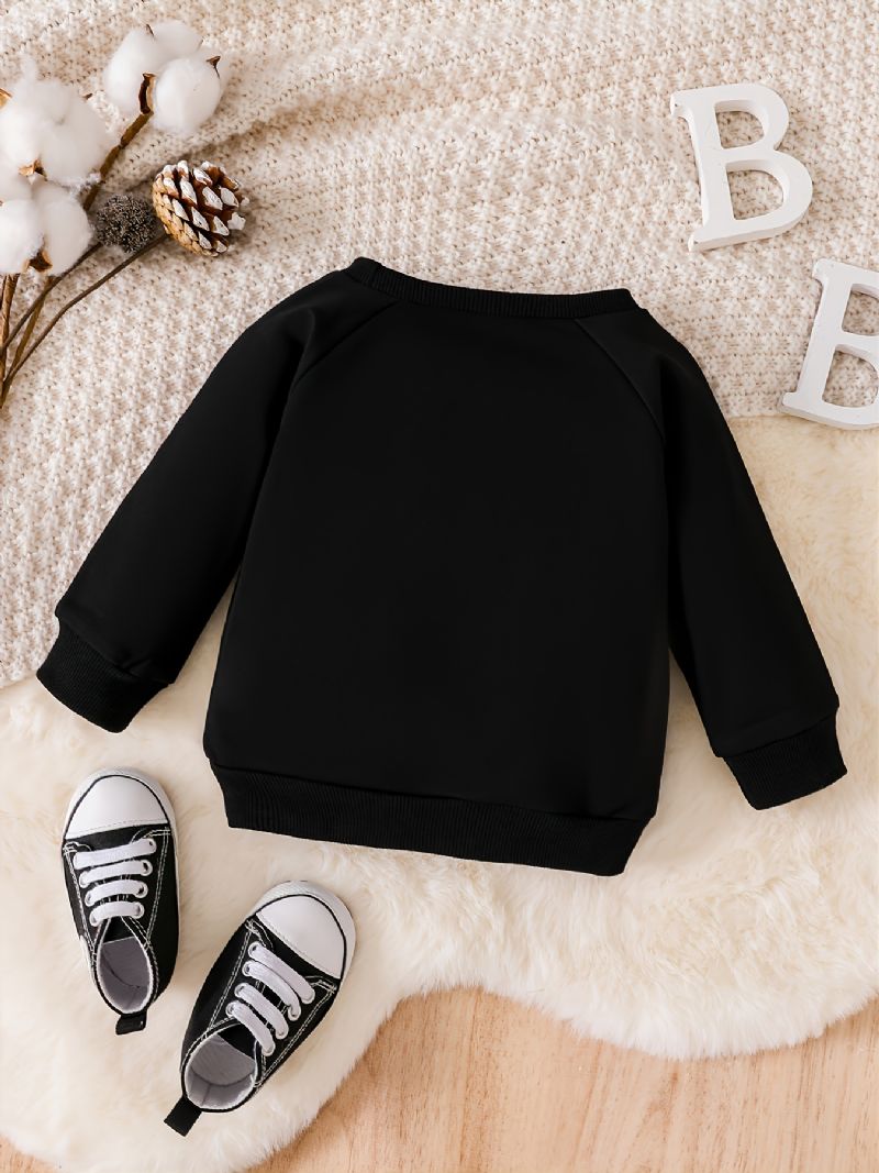 Drenge Børn Mama's Sweet Mønster Sweatshirt Med Rund Hals Efterår Vinter Warm
