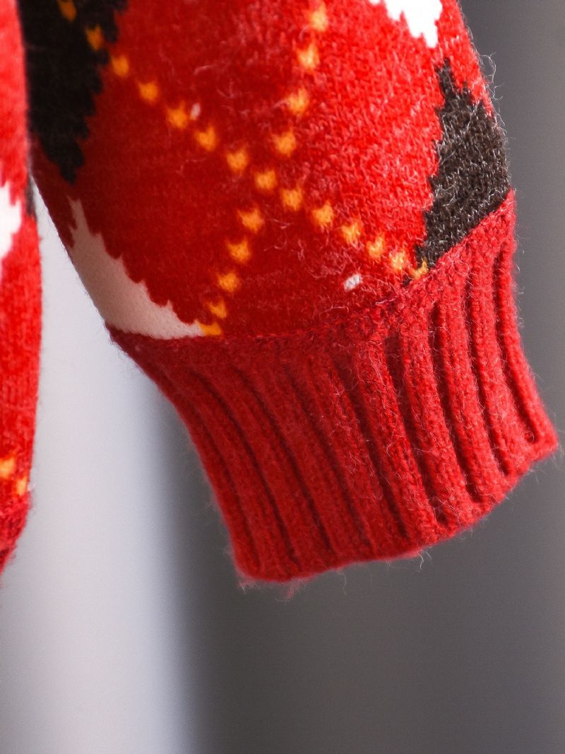 Drenge Broderet Sweater Til Jul 2023 Efterår Vinter Ny