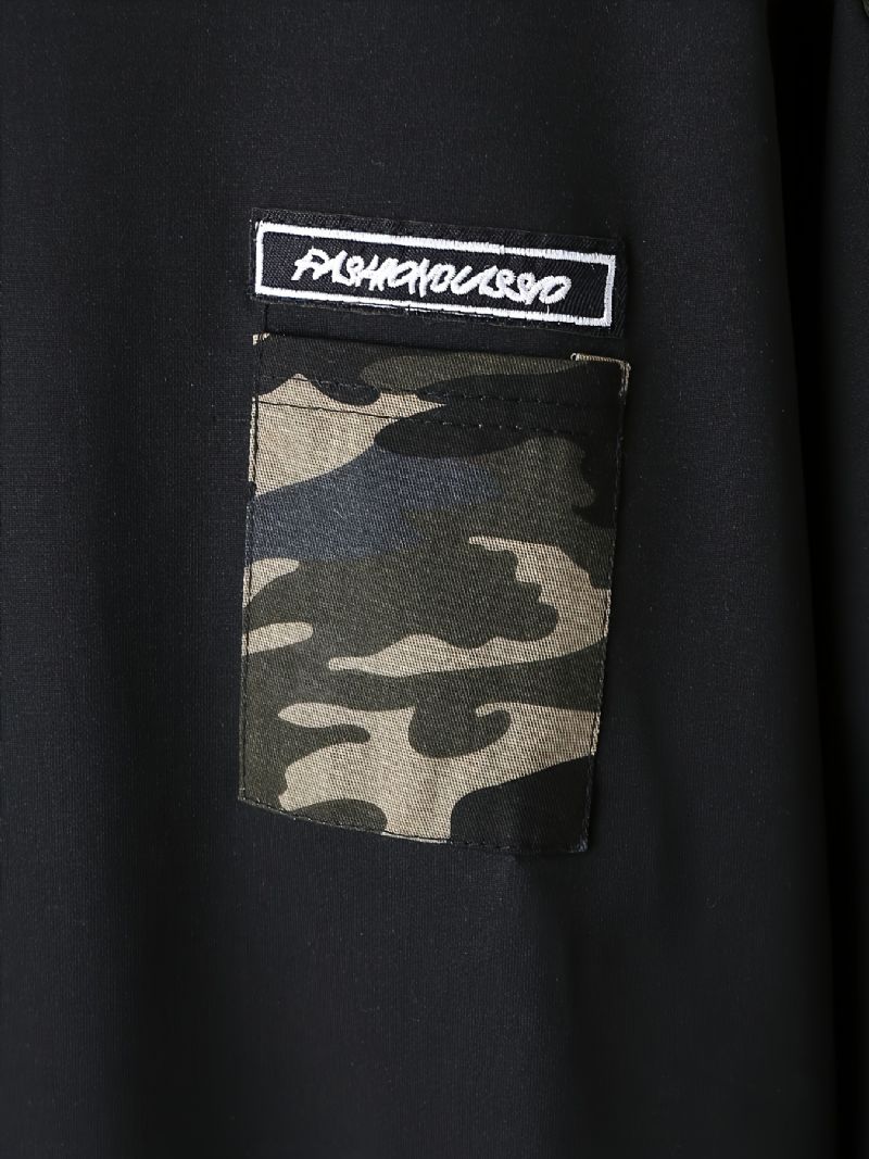 Drenge Camo Print Rund Hals Sweatshirt Leggings Bukser Sæt
