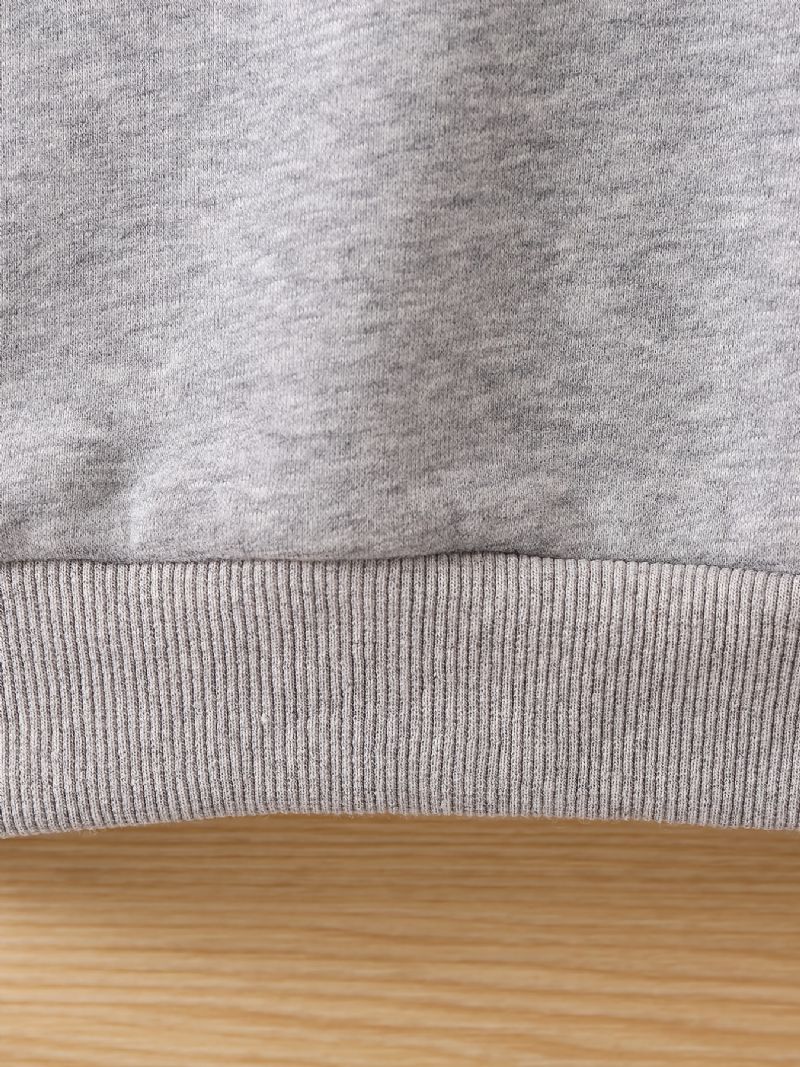 Drenge Casual Letter Print Langærmet Lapel Pullover Sweatshirt Tøj