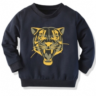 Drenge Casual Mode Character Tegneserie Sweatshirt Med Rund Hals