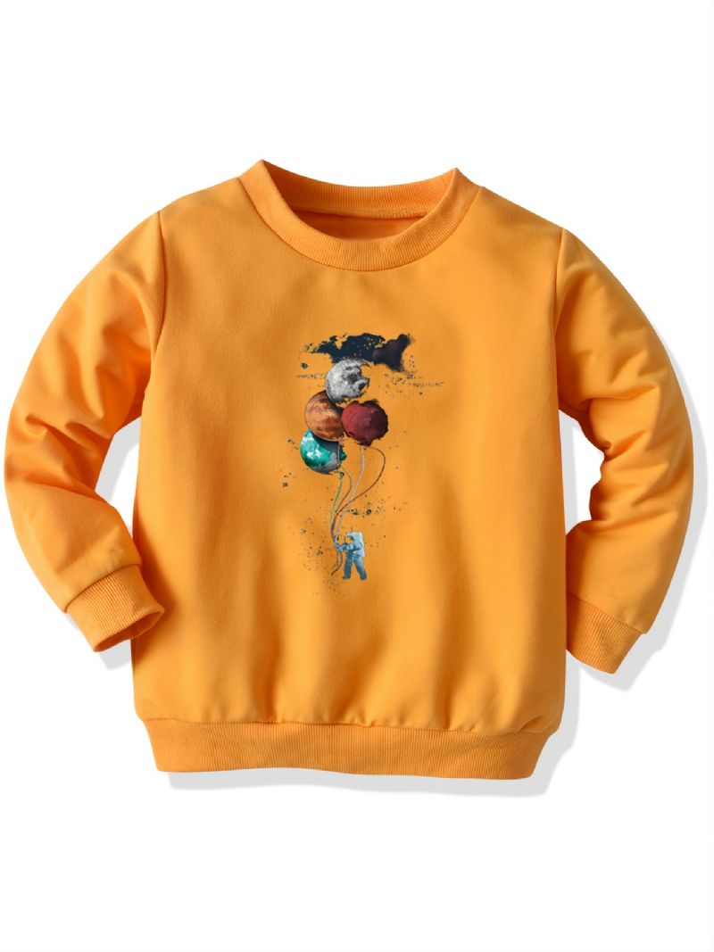 Drenge Casual Personality Print Rundhals Langærmet Sweatshirt