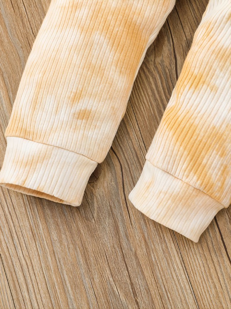 Drenge Patchwork Tie-dye Hættetrøje Bukser I To Dele