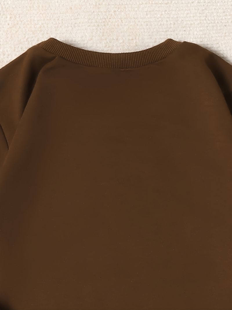 Drenge Sweatshirt Efterår & Vinter Afslappet Brevtryk Solid Rund Hals