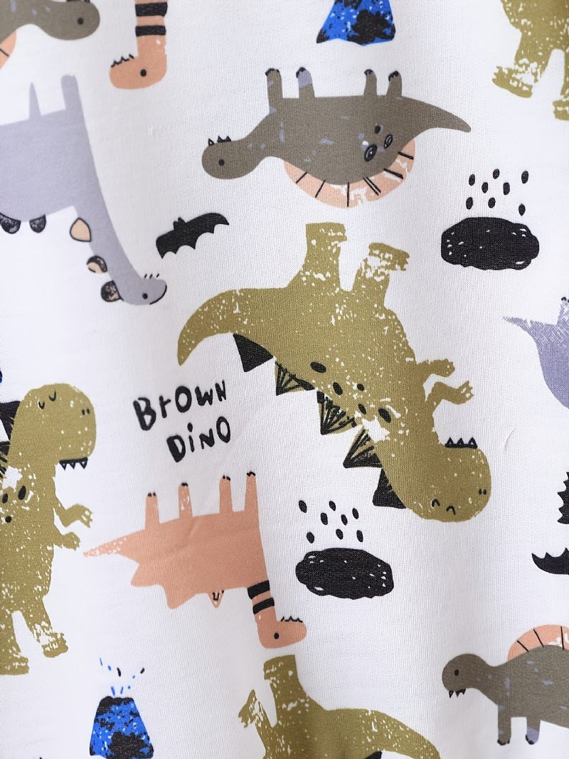 Drenge Sweatshirt Med Tegneserie Dinosaur Print