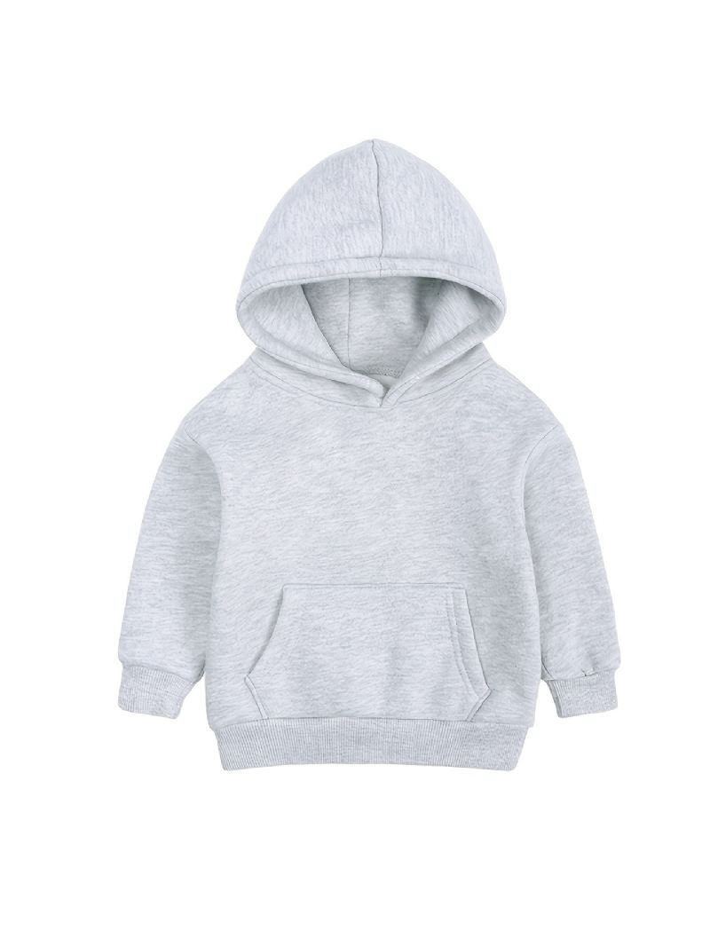 Langærmet Børne Fleece Varm Hættetrøje Sweatshirt Drenge Piger