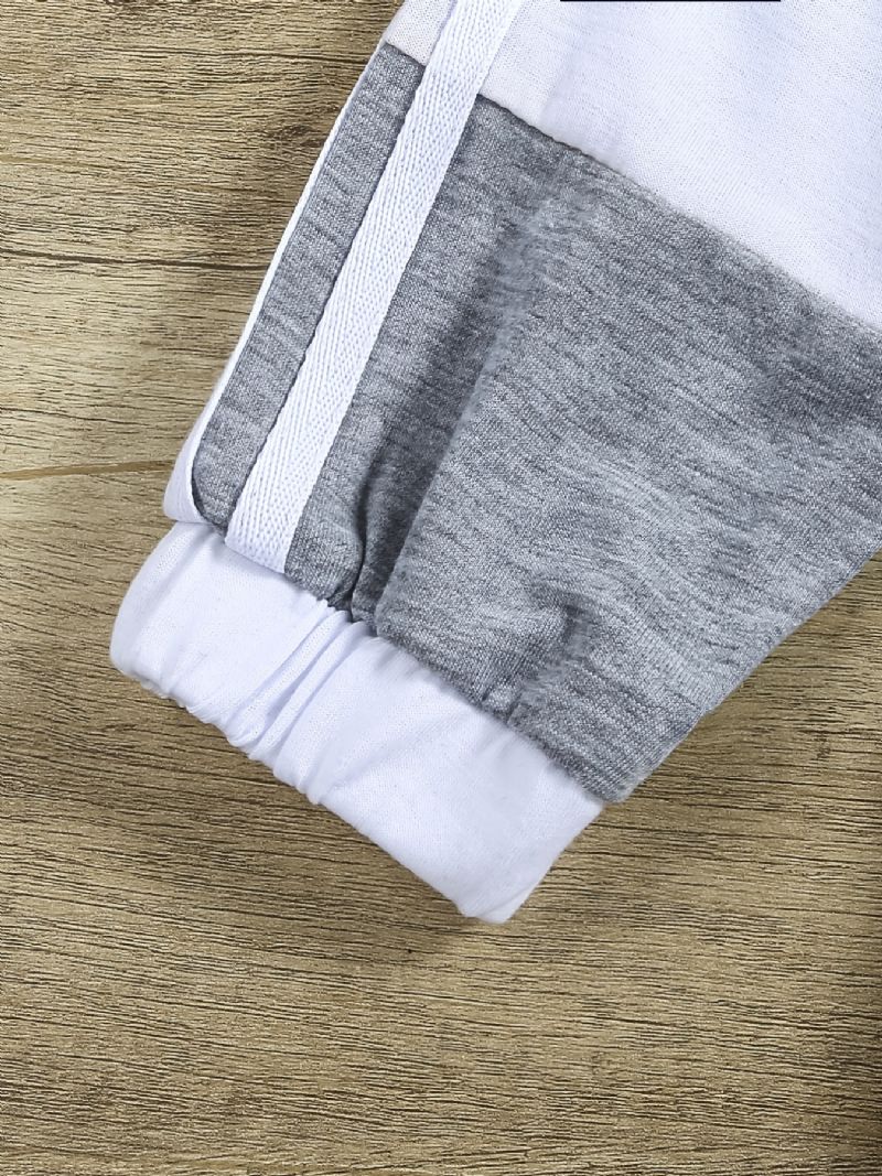 Piger Casual Color Block Langærmet Lang Hættetrøje Børnetøj Til Foråret Efterår