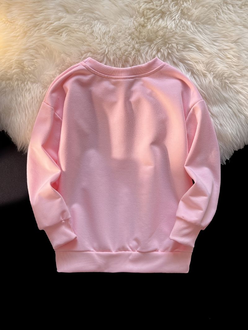 Piger Pullover Cute Rabbit Print Langærmet Sweatshirt Toppe Børnetøj