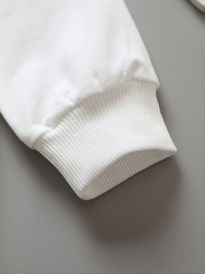 Piger Pullover Daddy's Letter Print Rundhalset Langærmet Sweatshirt