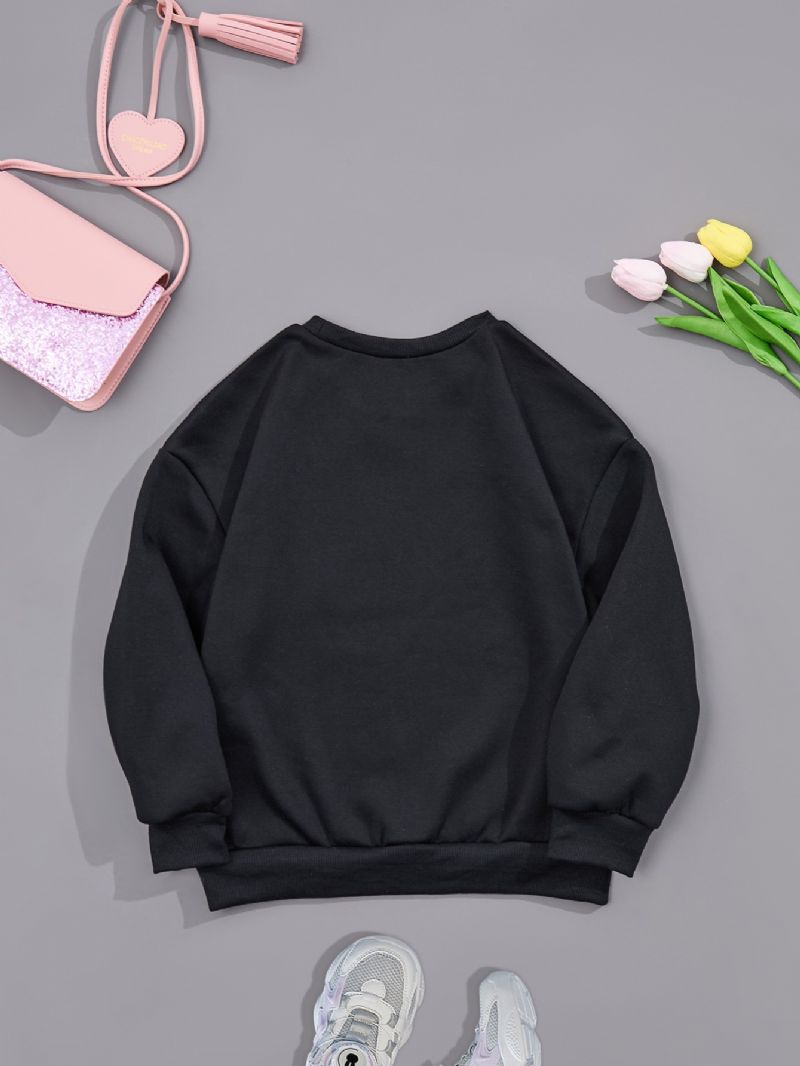 Piger Termisk Foret Fleece Sweatshirt I Ensfarvede Farver