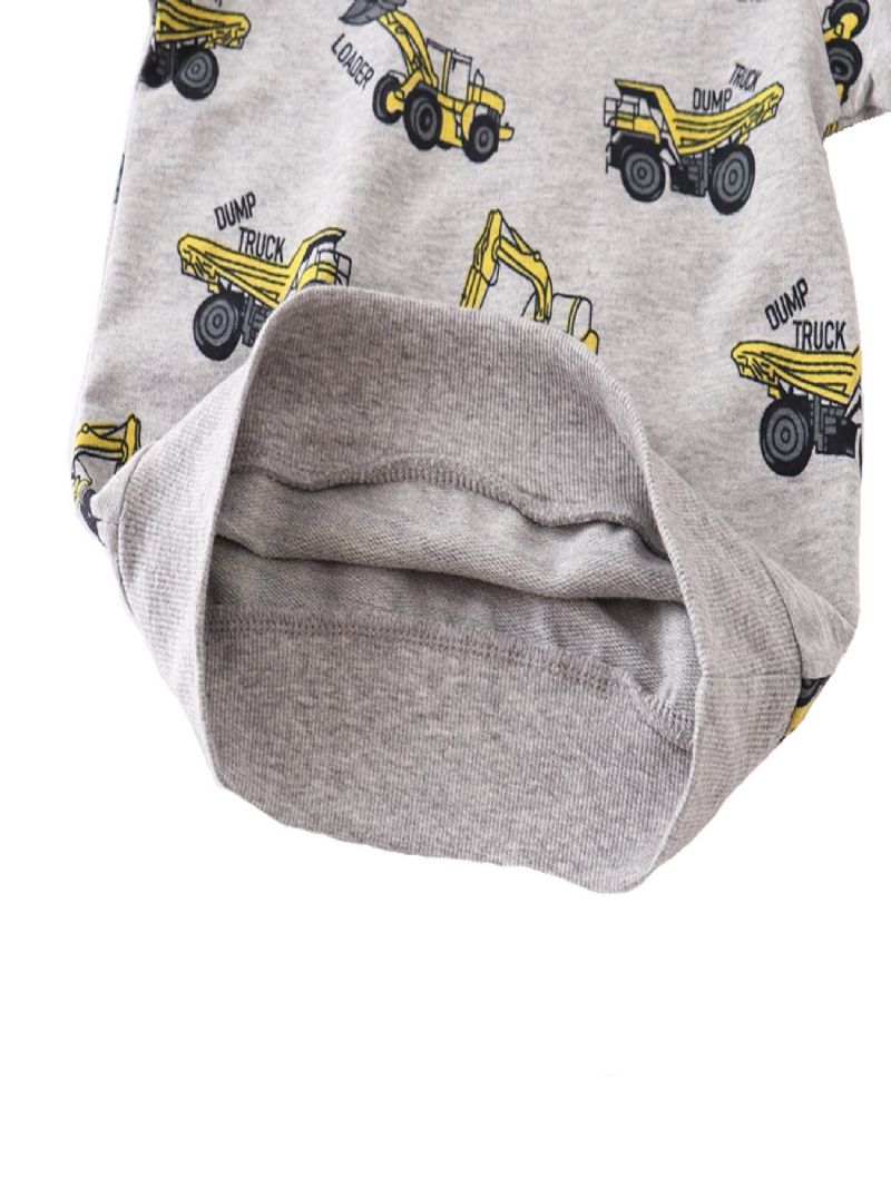 Popshion Drenge Langærmet Rundhalset Sweatshirt Med Tegneserietryk