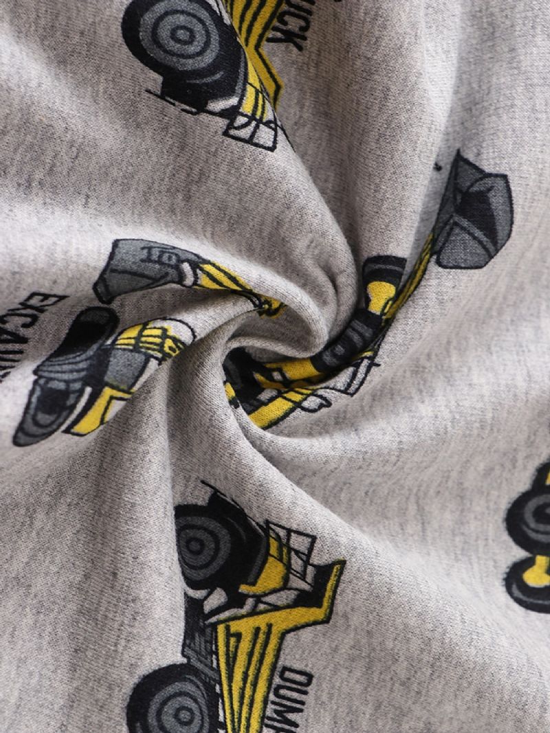 Popshion Drenge Langærmet Rundhalset Sweatshirt Med Tegneserietryk