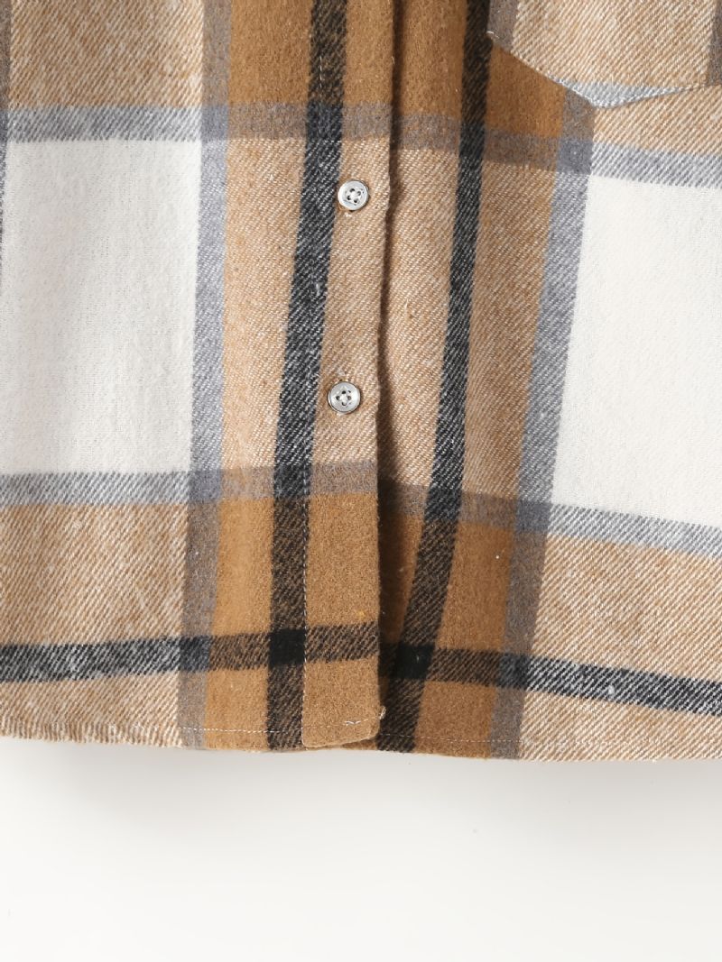 Drenge Piger Plaid Skjorter Button Down Langærmede Bluse Toppe Børnetøj