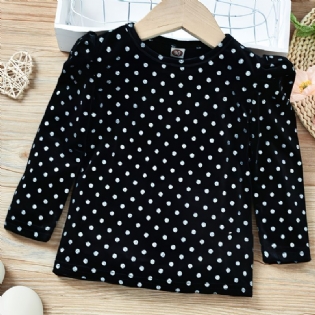 Piger Casual Polka Dot Langærmet Top