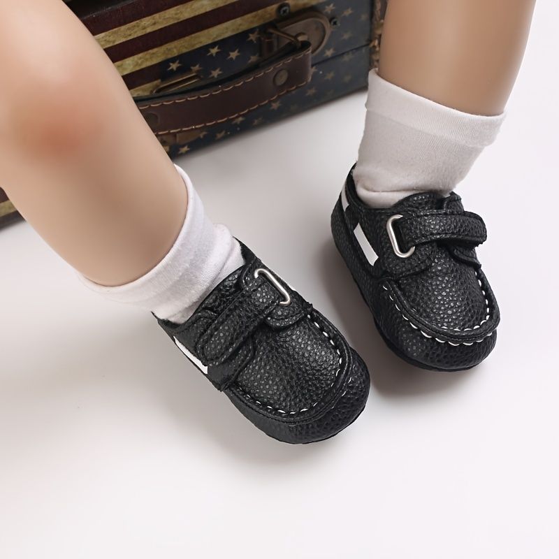 Baby Drenge Læder Sneakers Med Blød Sål Anti-skrid First Walkers Sko