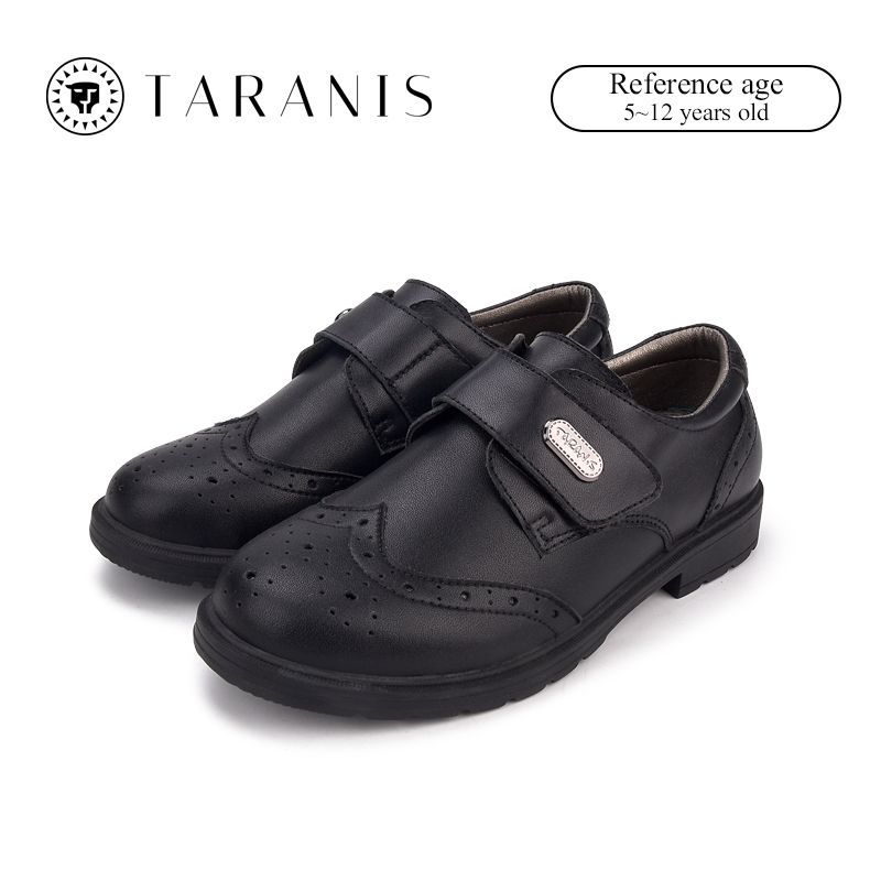 Drenge Klassiske Sorte Loafers Blødsålede Skridsikre Festskoleuniform Oxford Performance Lædersko Til Børn / Store /