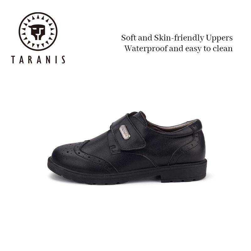 Drenge Klassiske Sorte Loafers Blødsålede Skridsikre Festskoleuniform Oxford Performance Lædersko Til Børn / Store /