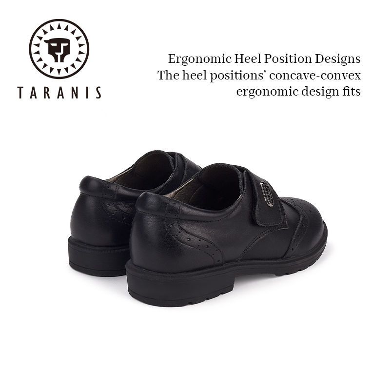 Drenge Klassiske Sorte Loafers Blødsålede Skridsikre Festskoleuniform Oxford Performance Lædersko Til Børn / Store /