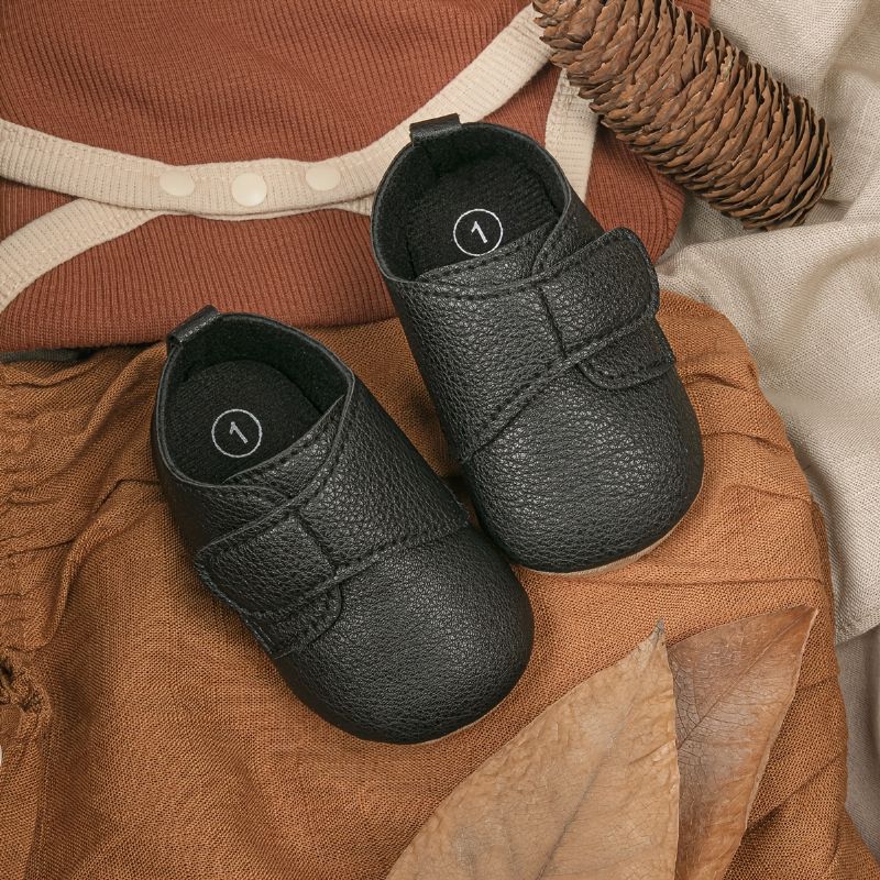 Infant Baby Drenge Pu Læder Bløde Sneakers Anti-slip Gåsko